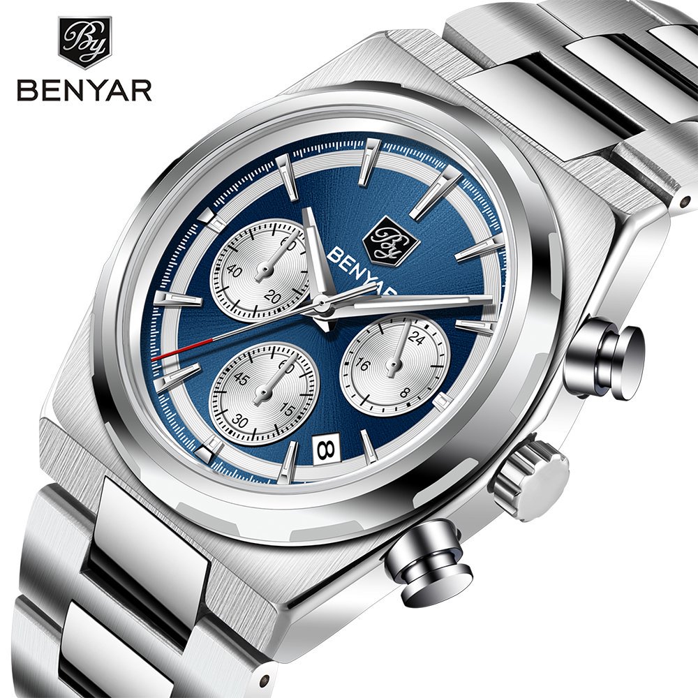 Running Watch - BENYAR 40 مللي متر ساعة كوارتز