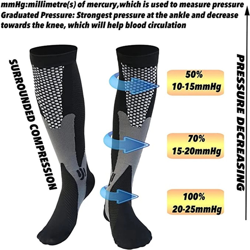 3 زوج/الحزمة جوارب ضغط عالية ا - مراجعة Sports Socks وسعره