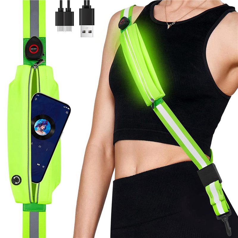 حزام عاكس T24C 2X LED مع حامل  - مراجعة Running Visibility Gear وسعره