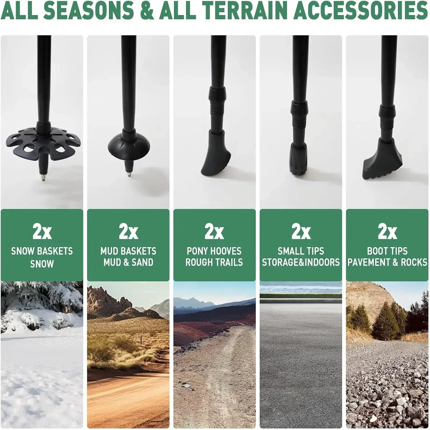 مجموعة من عصاتين خفيفتين الوزن - مراجعة Trekking Pole Carbon وسعره
