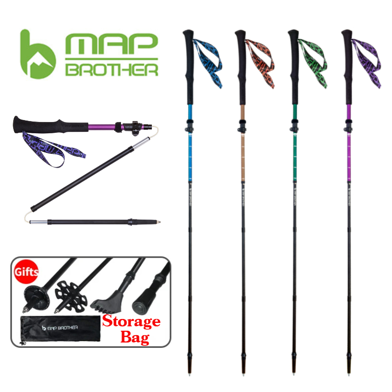 MAP bro-عمود رحلات قابل للطي خ - مراجعة Trekking Pole Carbon وسعره