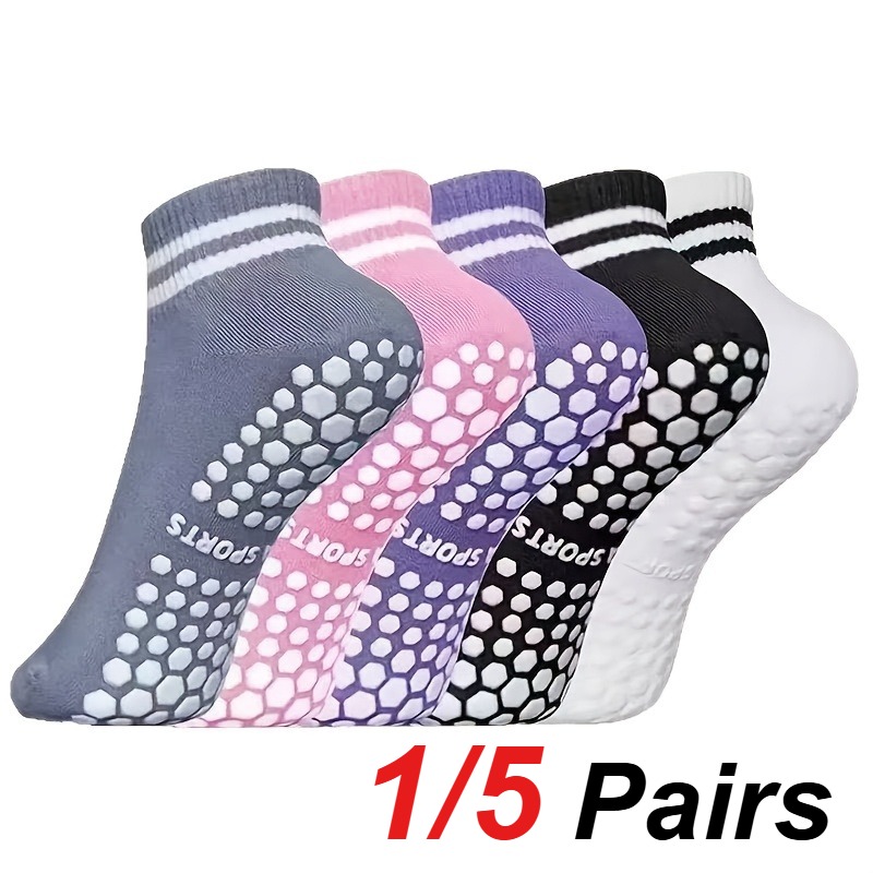 1/5 زوج من جوارب اليوغا النسائ - مراجعة Sports Socks وسعره