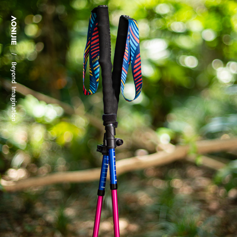 AONIJIE E4208 للجنسين لون قوس  - مراجعة Trekking Pole Carbon وسعره
