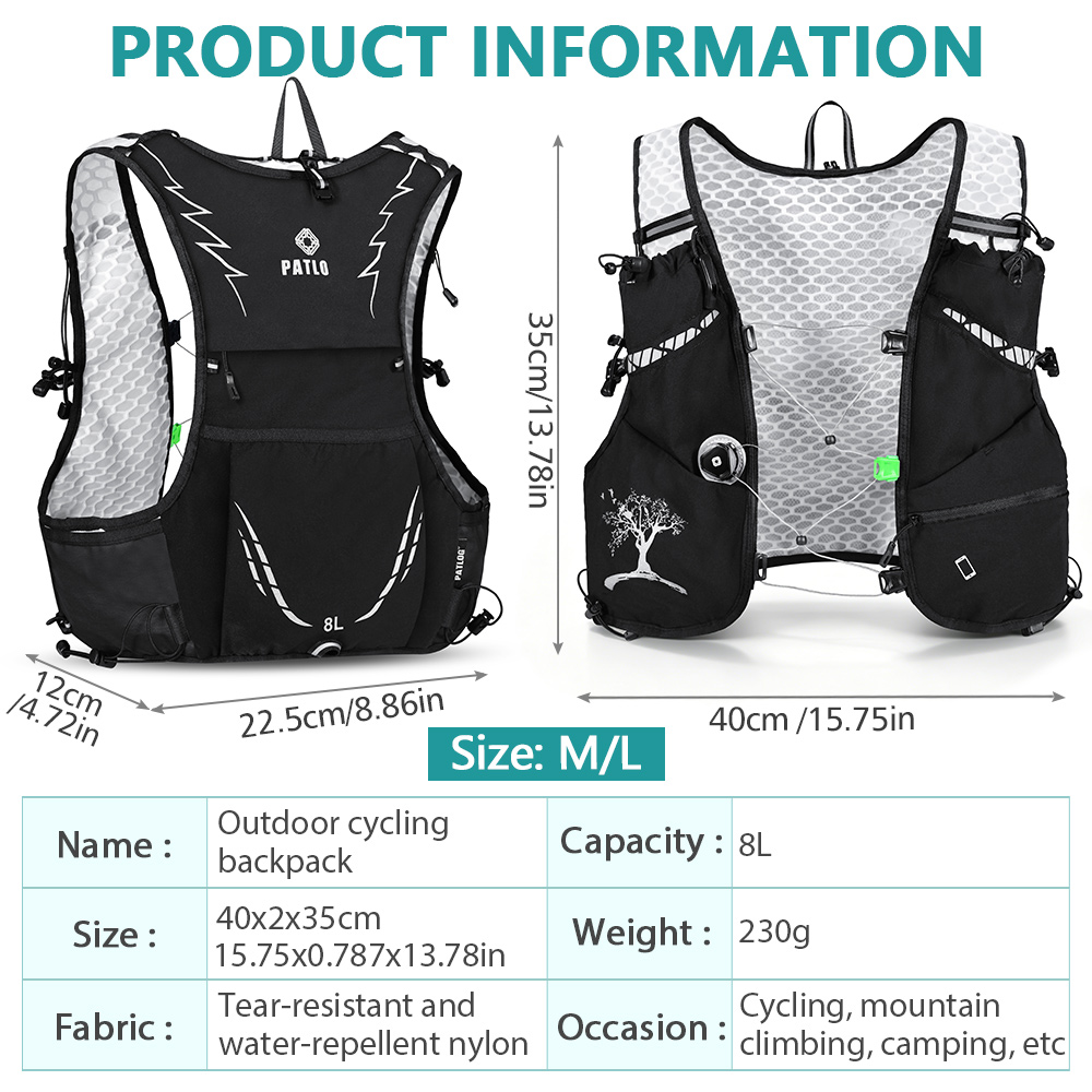 حقيبة ظهر NEWBOLER سعة 8 لتر ل - مراجعة Hydration Vest وسعره